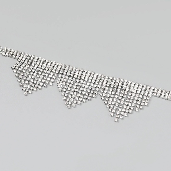 Dazzling Diamond Tassel Anklet, Gold or Silver Tassel Anklet - Picture 5 of 7